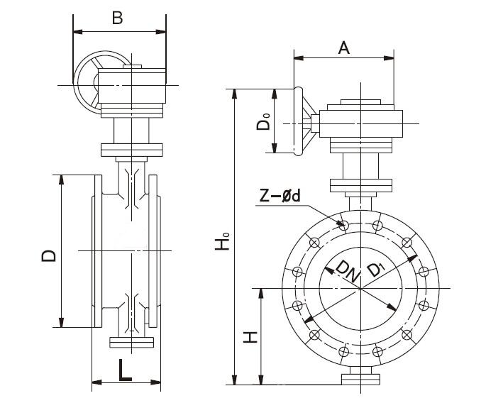Triple eccentric metal seat butterfly valve